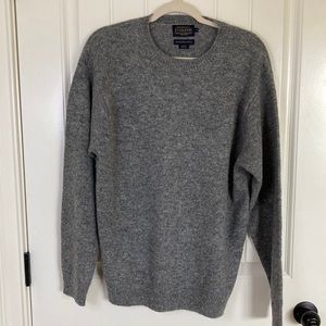Pendleton Wool Sweater Mens Size M Grey Crew Neck Washable